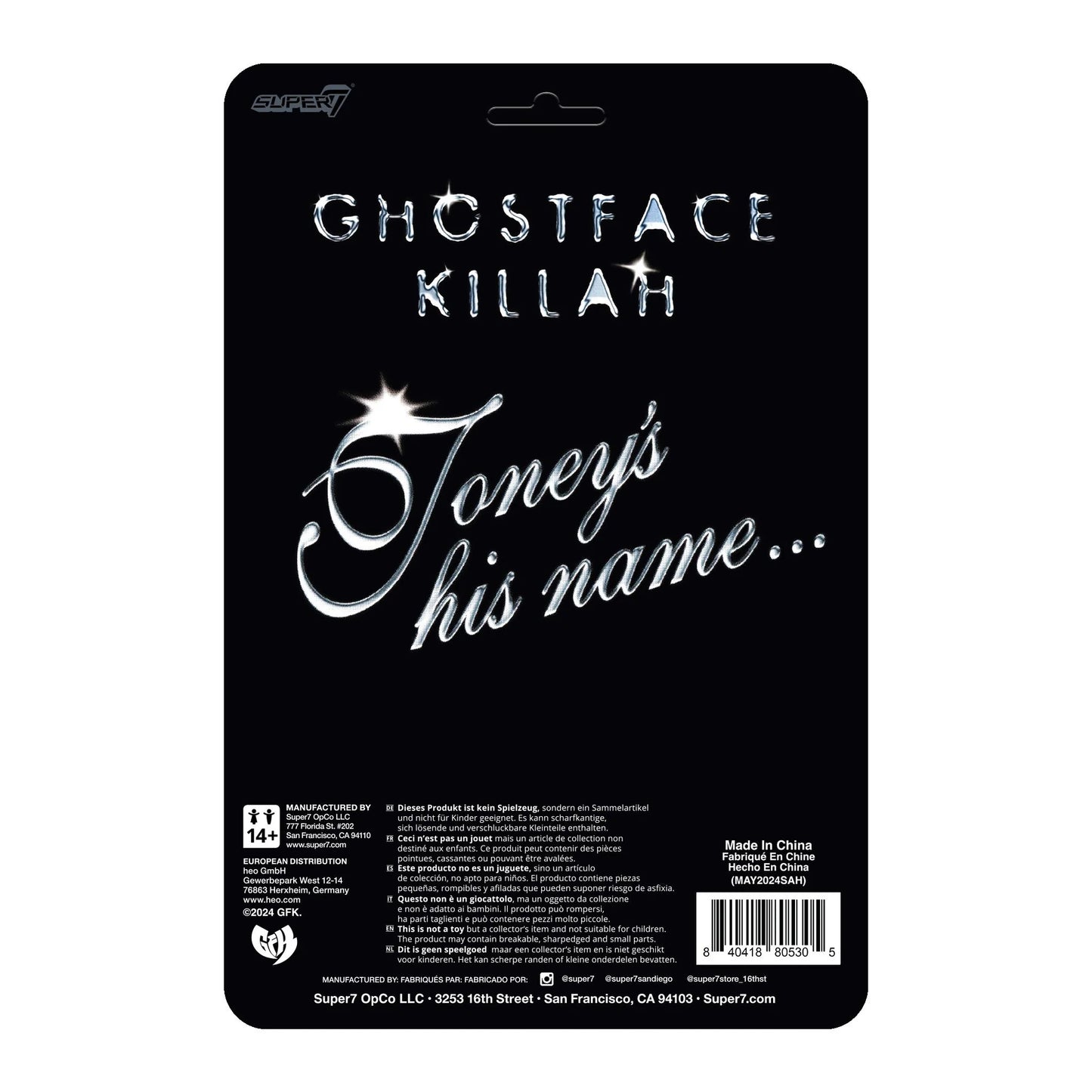 Ghostface Killah x Super7 - Cherchez La Ghost ReAction Figure