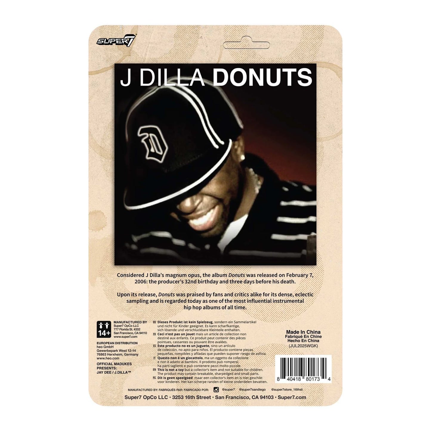 J Dilla x Super7 Action Figure (Donuts)